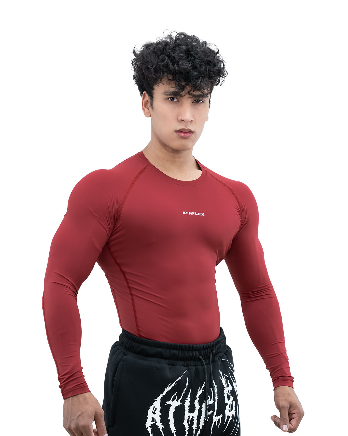 Affordable Men Athflex Men's Full sleeve Ace Compression T-Shirt - Ultra Stretch,premium Nylon S
