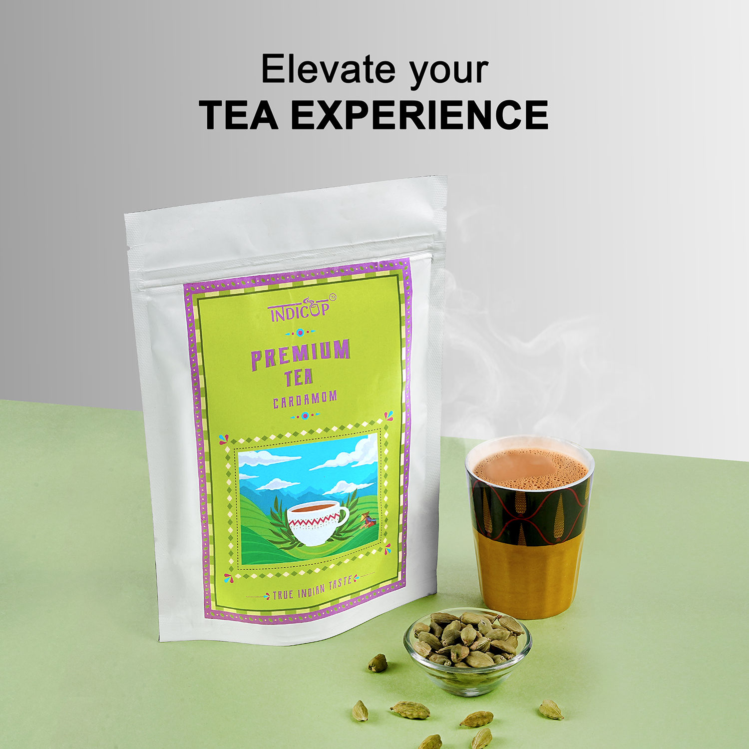 INDICUP Premium Cardamom Tea, 250 gm