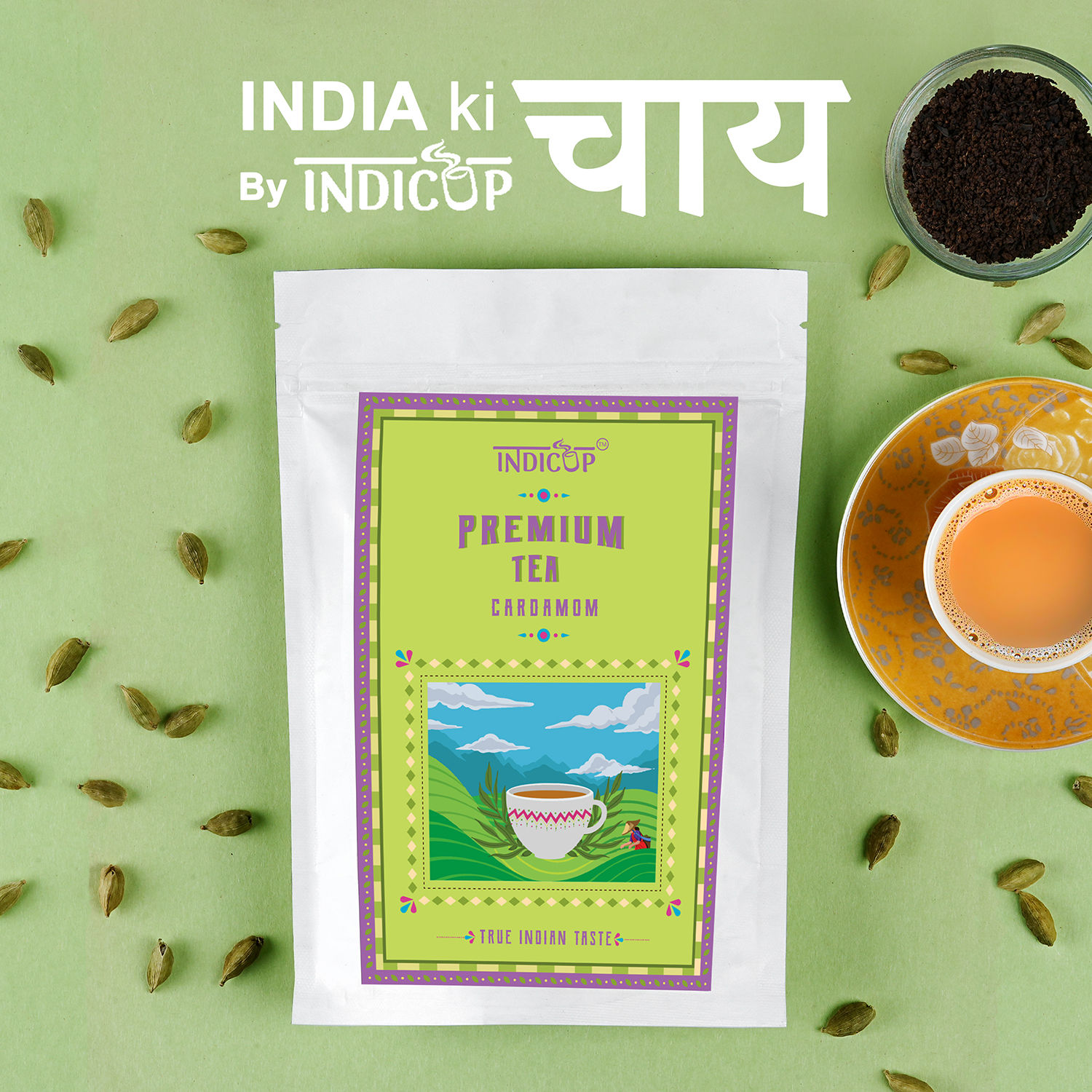 INDICUP Premium Cardamom Tea, 250 gm