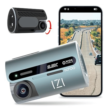 IZI N700 5MP Car Dash Camera - 2.5K, 170° FOV, Night Vision, WiFi, G-Sensor, Emergency Recording, 512GB SD Card Support, 24/7 Parking Monitor, Easy Install, Multiple Modes - Camera | Buy online on ZillyBuy