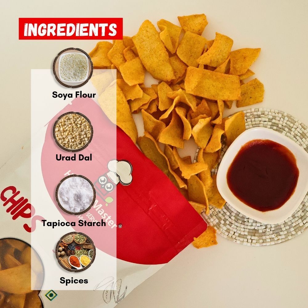 Healthy Master Baked Soya Chips With All Natural Ingredients, 200 gm Each - Pack of 2