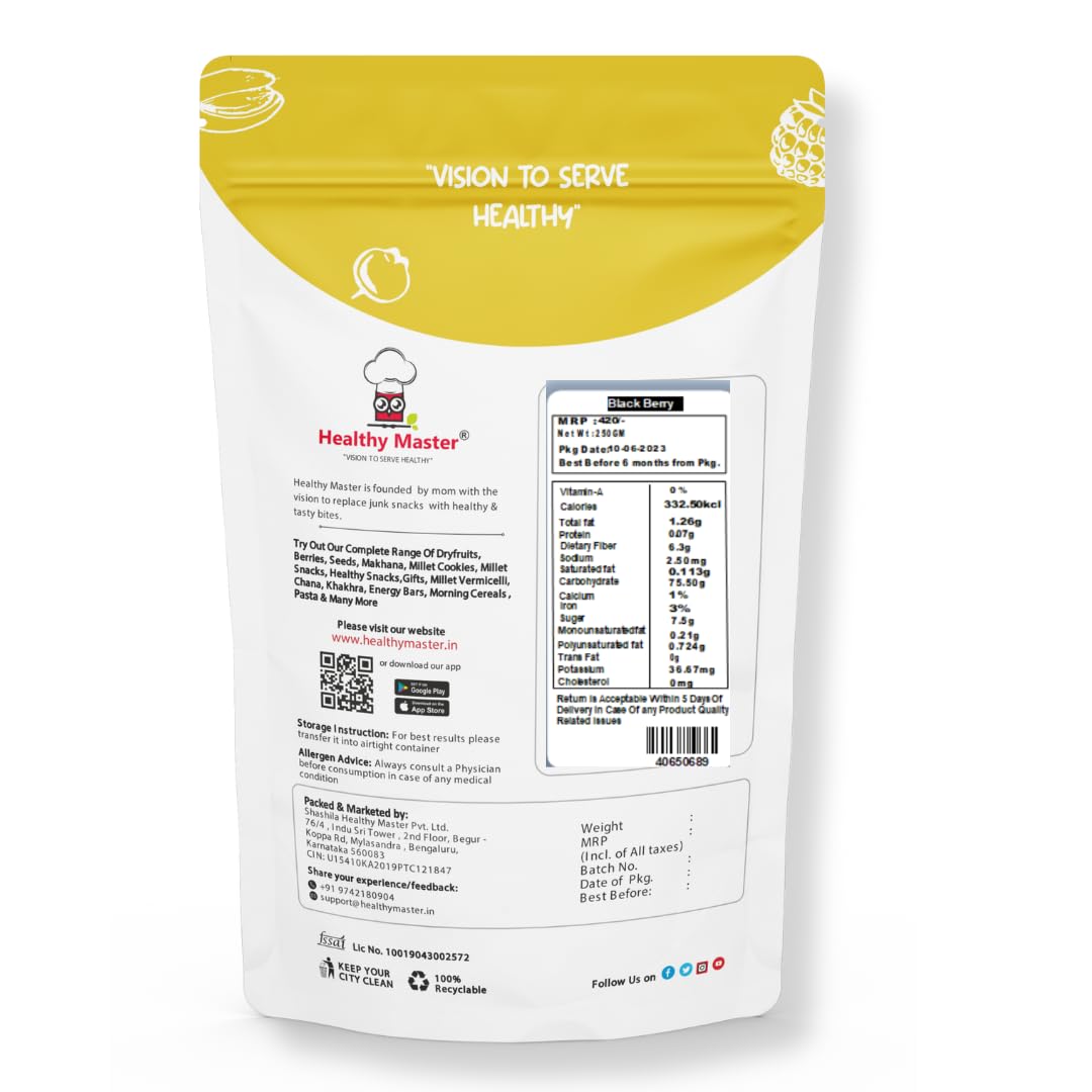 Healthy Master Naturally Dried Black Berry, 1 Kg