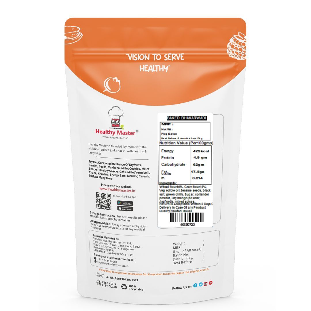 Healthy Master Crispy And Tasty Baked Bhakarwadi, 500 gm