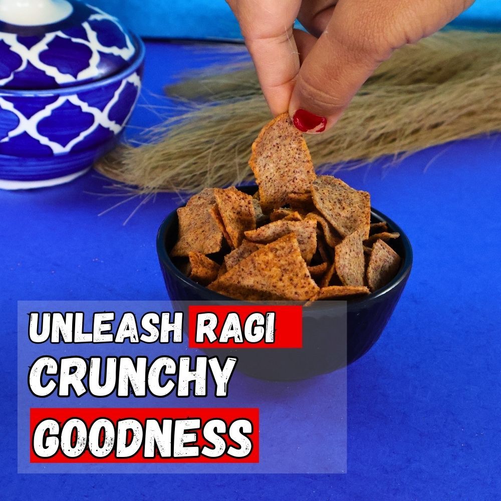 Healthy Master Baked Ragi Chips With All Natural Ingredients High In Fibre, 200 gm Each - Pack of 2