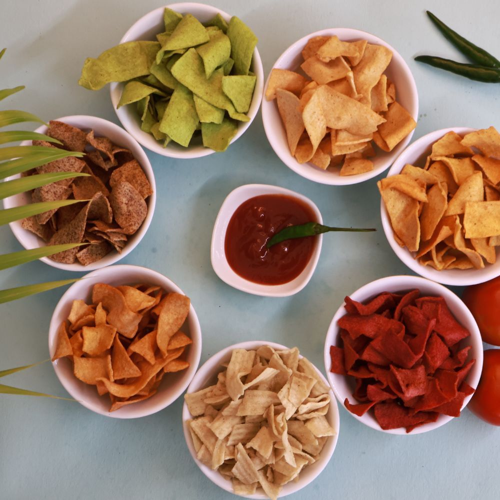 Healthy Master Baked Chips Combo (Ragi Chips, Quinoa Chips, Oats Chips, Palak Chips, Beetroot Chips, Jowar, Soya Chips), 100 gm Each - Pack of 7
