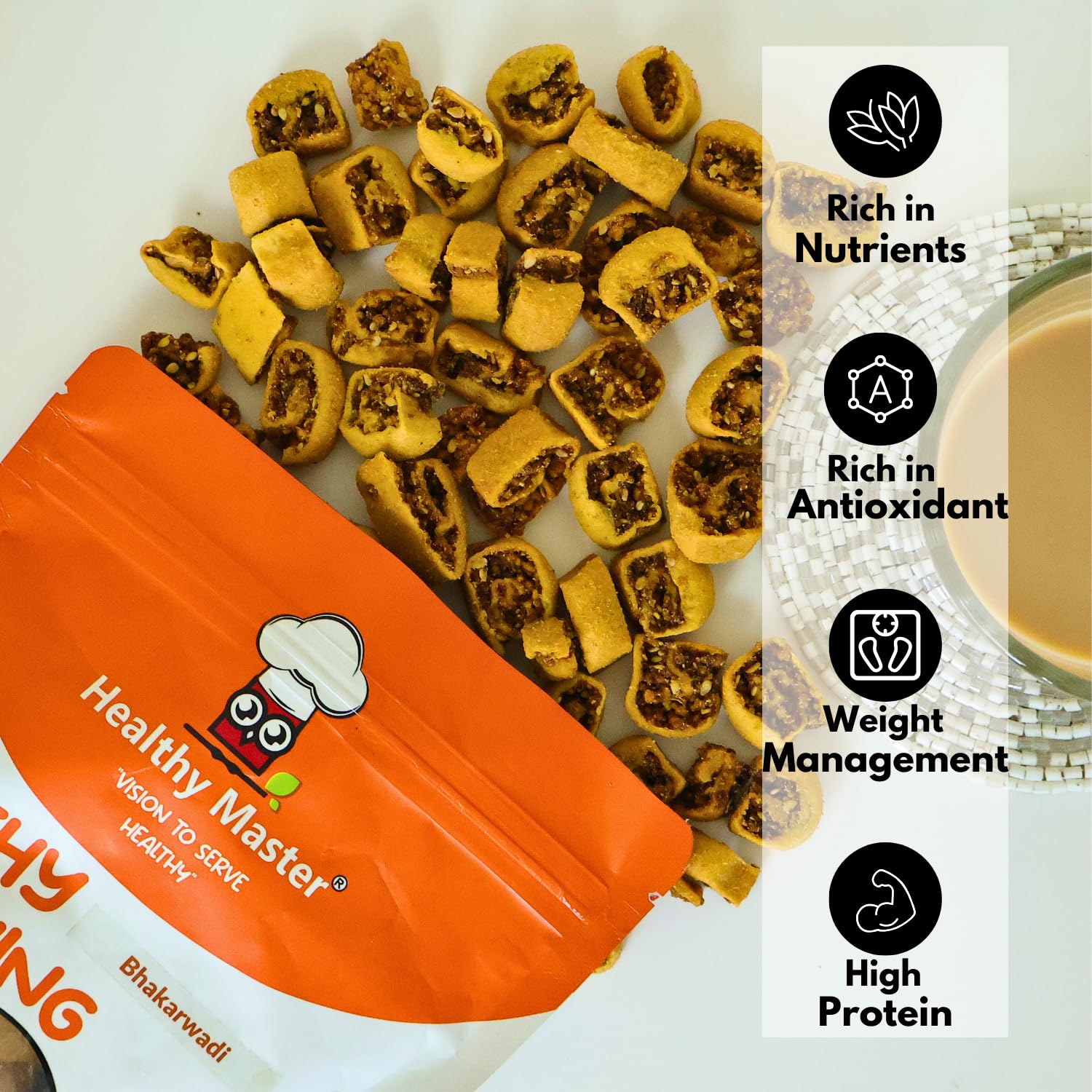 Healthy Master Crispy And Tasty Baked Bhakarwadi, 1 Kg