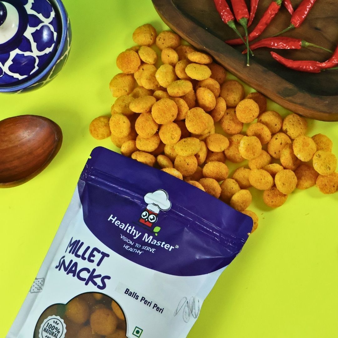 Healthy Master Parent Millet Balls Peri Peri Flavour, 150 gm