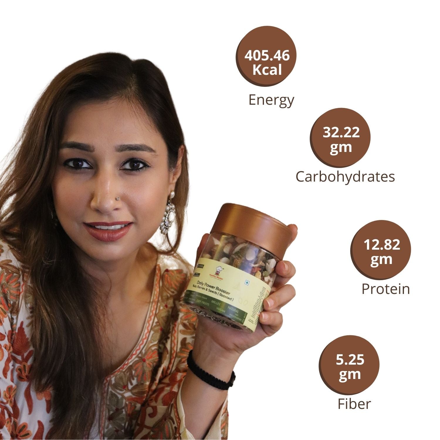 Healthy Master Vision To Serve Healthy Daily Power Booster (Hazel Nuts, Brazil Nuts, Almonds, Walnuts, Blue Berry), 300 gm