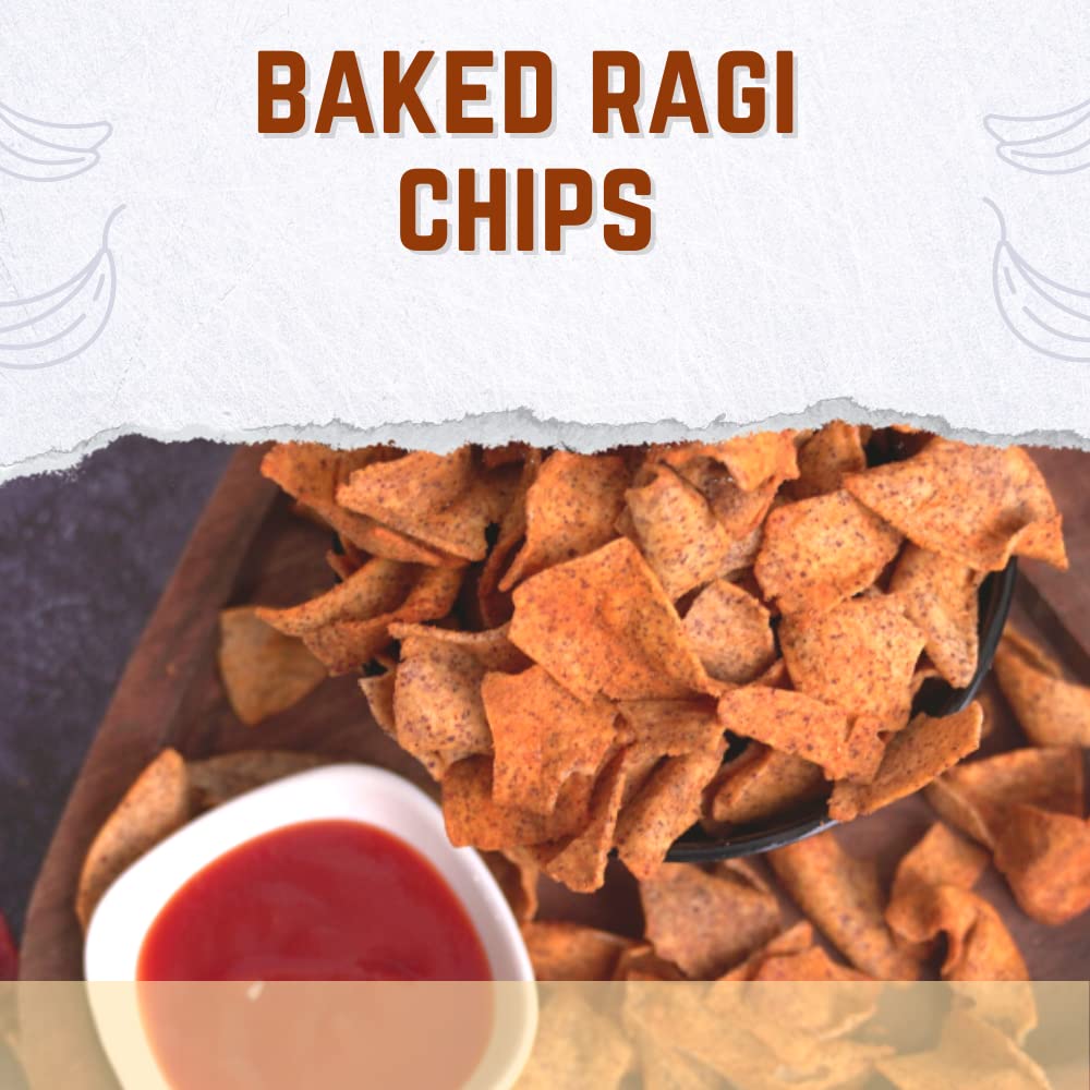 Healthy Master Vision To Serve Healthy Baked Chips (Soya, Ragi, Palak, Jower), 100 gm Each - Pack of 4
