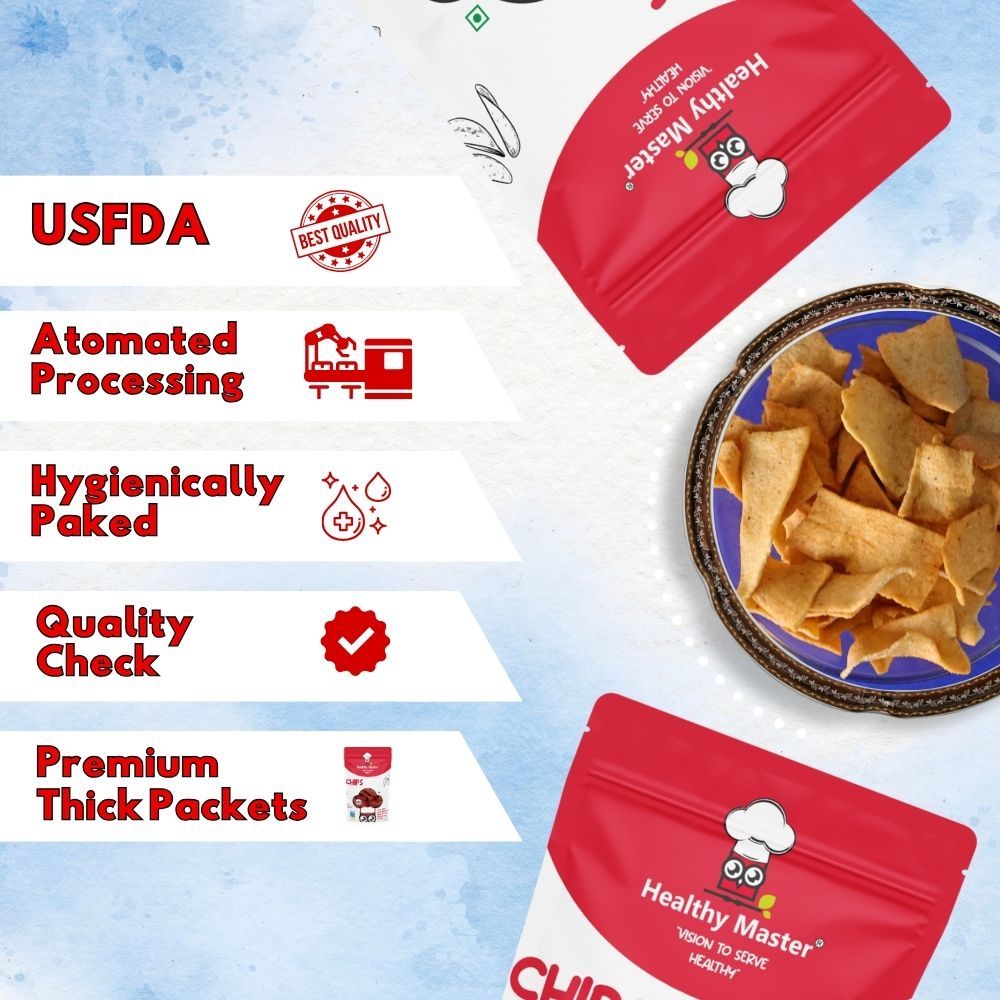 Healthy Master Baked Soya Chips With All Natural Ingredients, 200 gm Each - Pack of 2