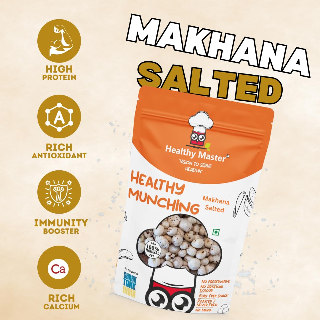 Healthy Master Assorted Pack (Makhana Salted And Makahana Tangy Tomato), 120 gm Each - Pack of 2