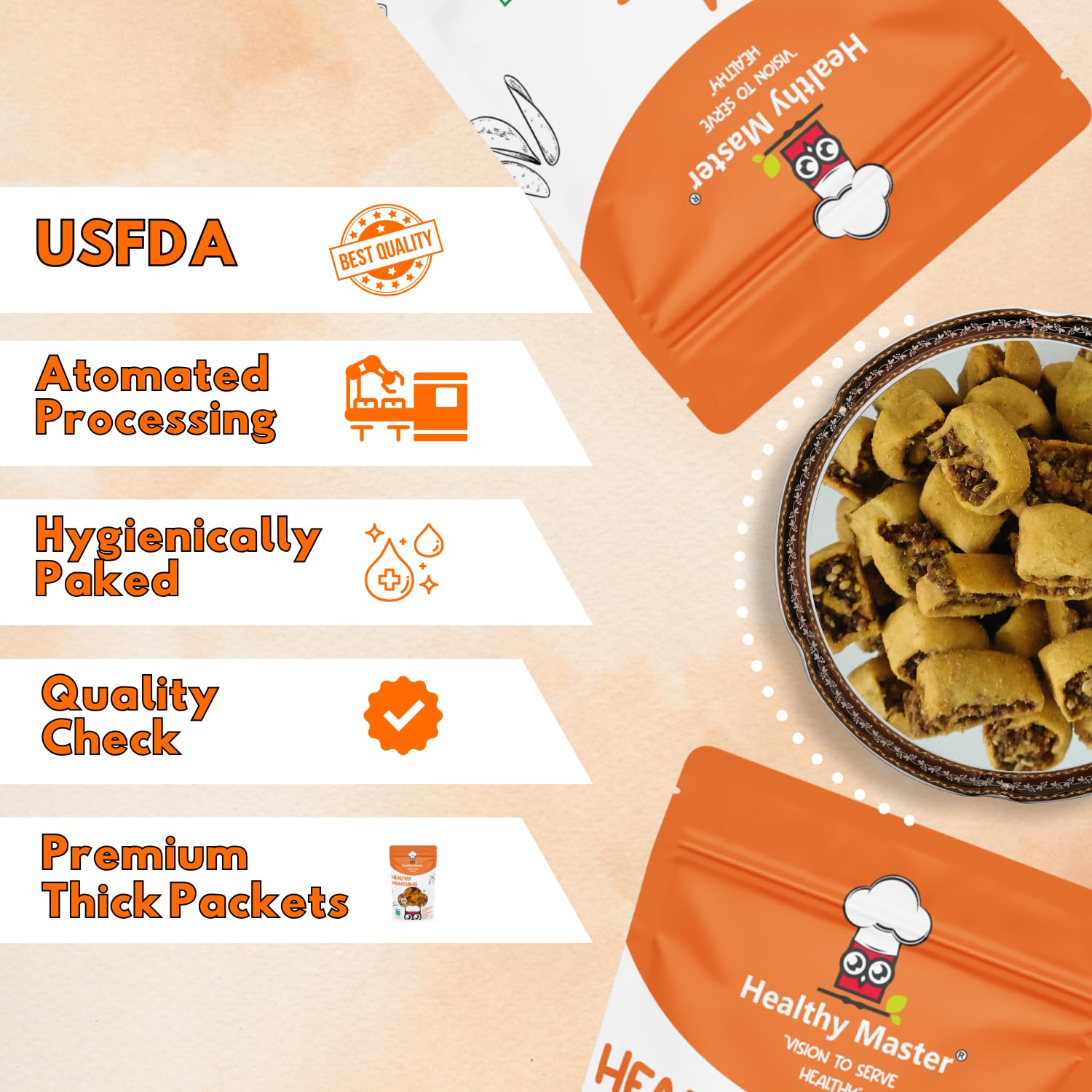 Healthy Master Crispy And Tasty Baked Bhakarwadi, 1 Kg