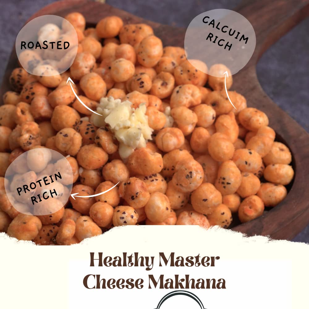Healthy Master Assorted Pack Super Healthy Makhana (Pudina, Salted, Peri Peri, Cheese), 120 gm Each - Pack of 4