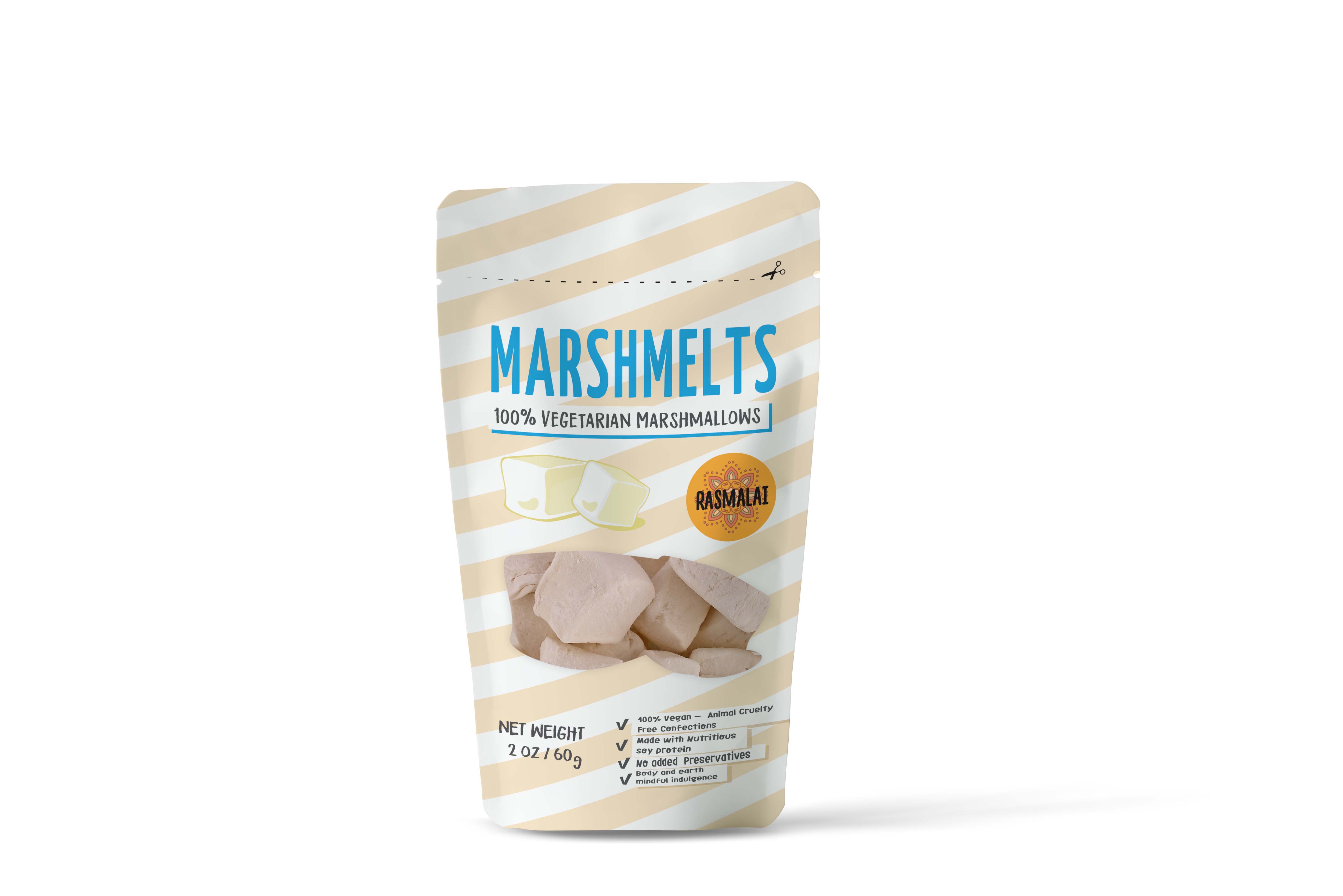 Marshmelts Veg Marshmallow - Rasmalai, 60 gm