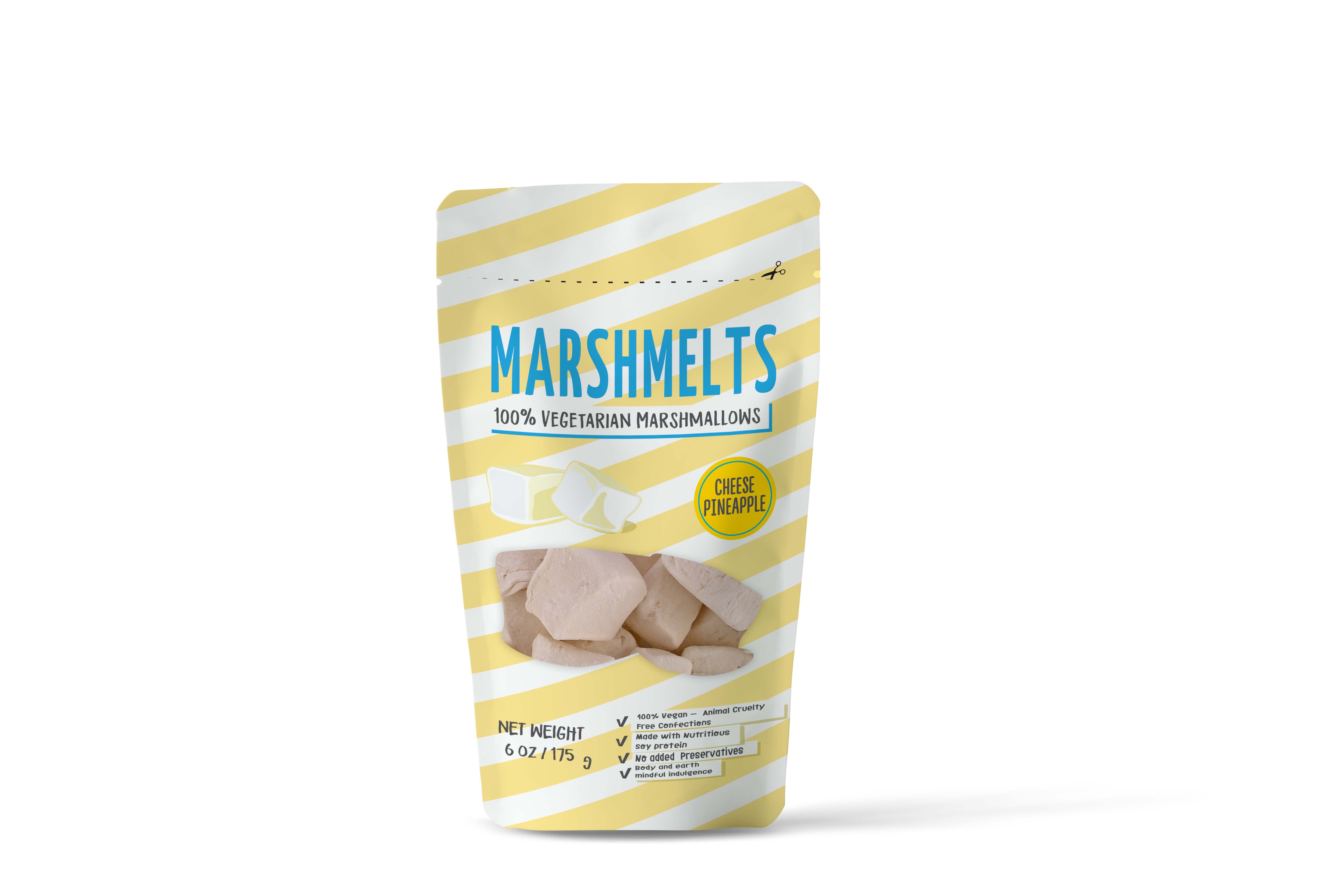 Marshmelts Veg Marshmallow - Cheese Pineapple, 175 gm