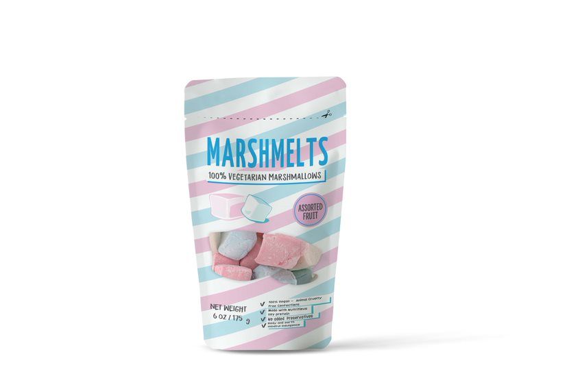 Marshmelts Veg Marshmallow - Assorted Fruit Flavours, 175 gm