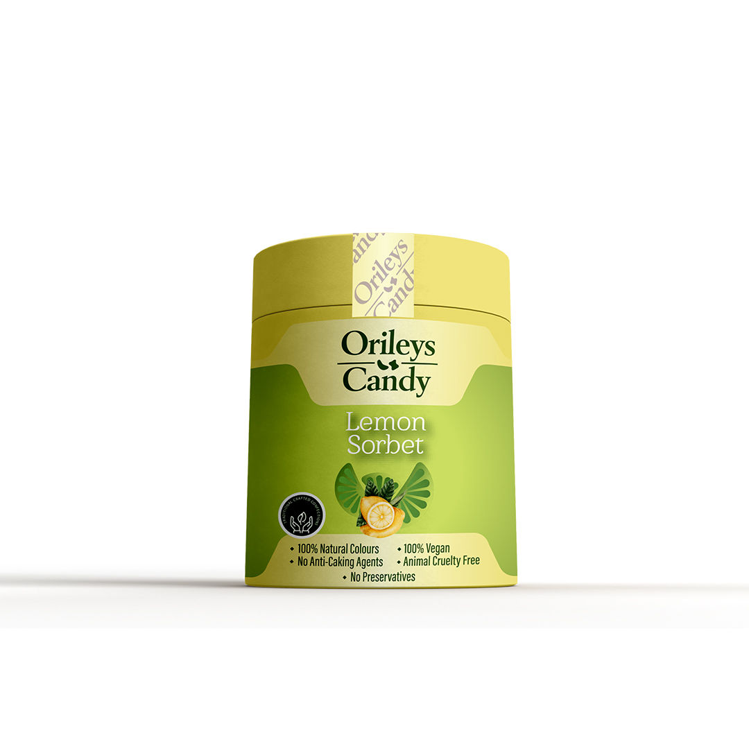 Orileys Candy - Lemon Sorbet - Round Tin, 125 gm