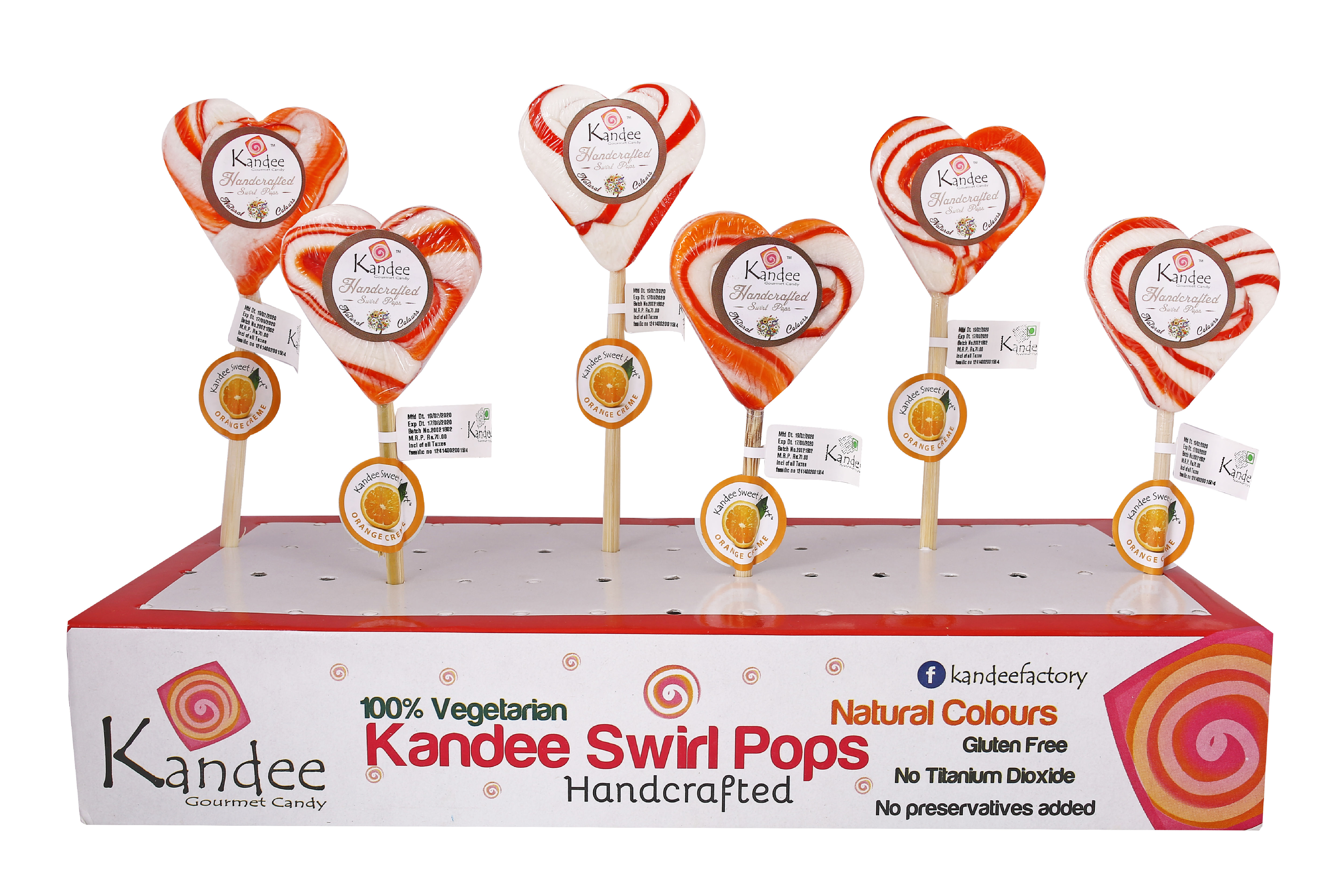 Kandee Sweet Heart - Orange Creme - Pack of 6