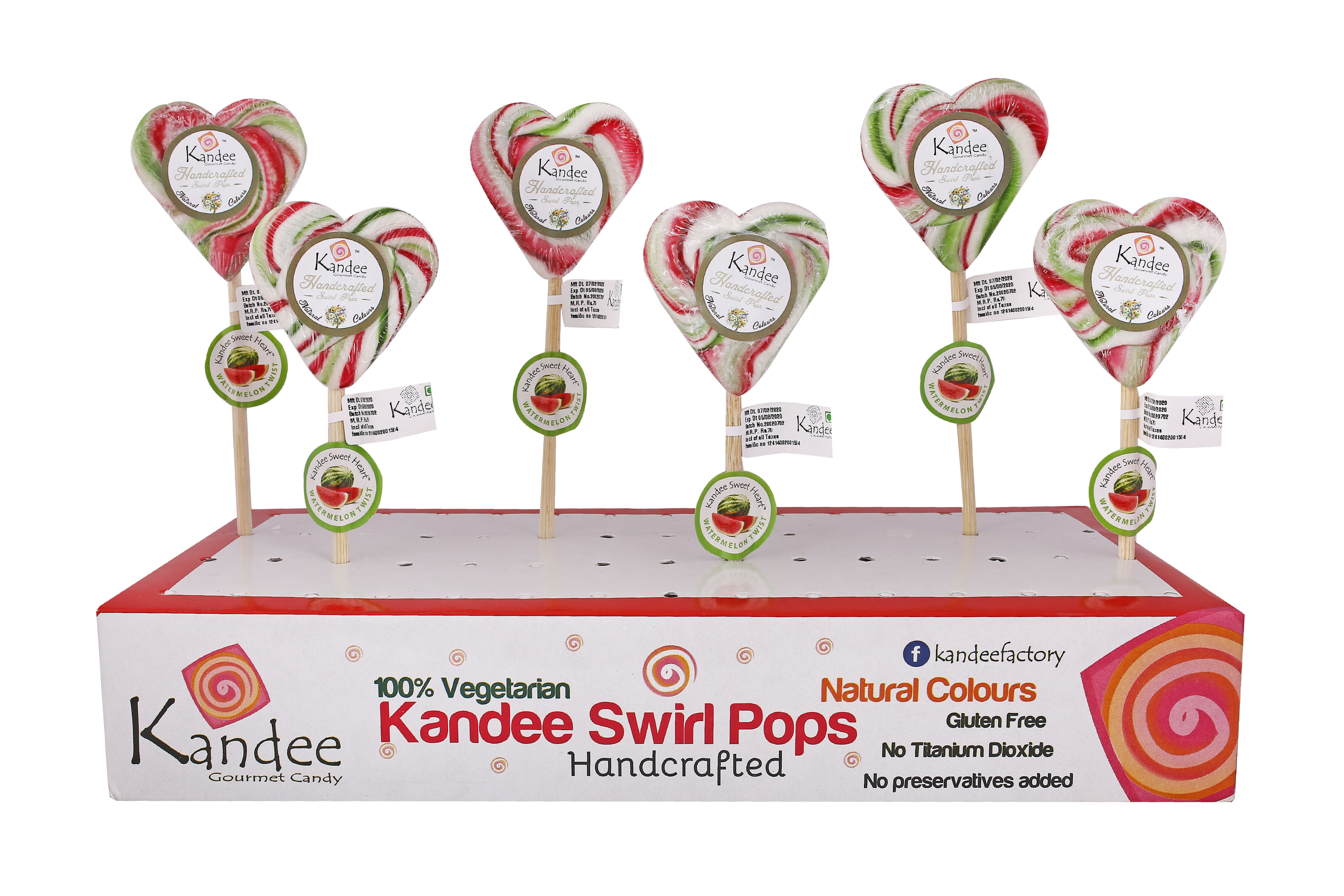 Kandee Sweet Heart - Watermelon - Pack of 6