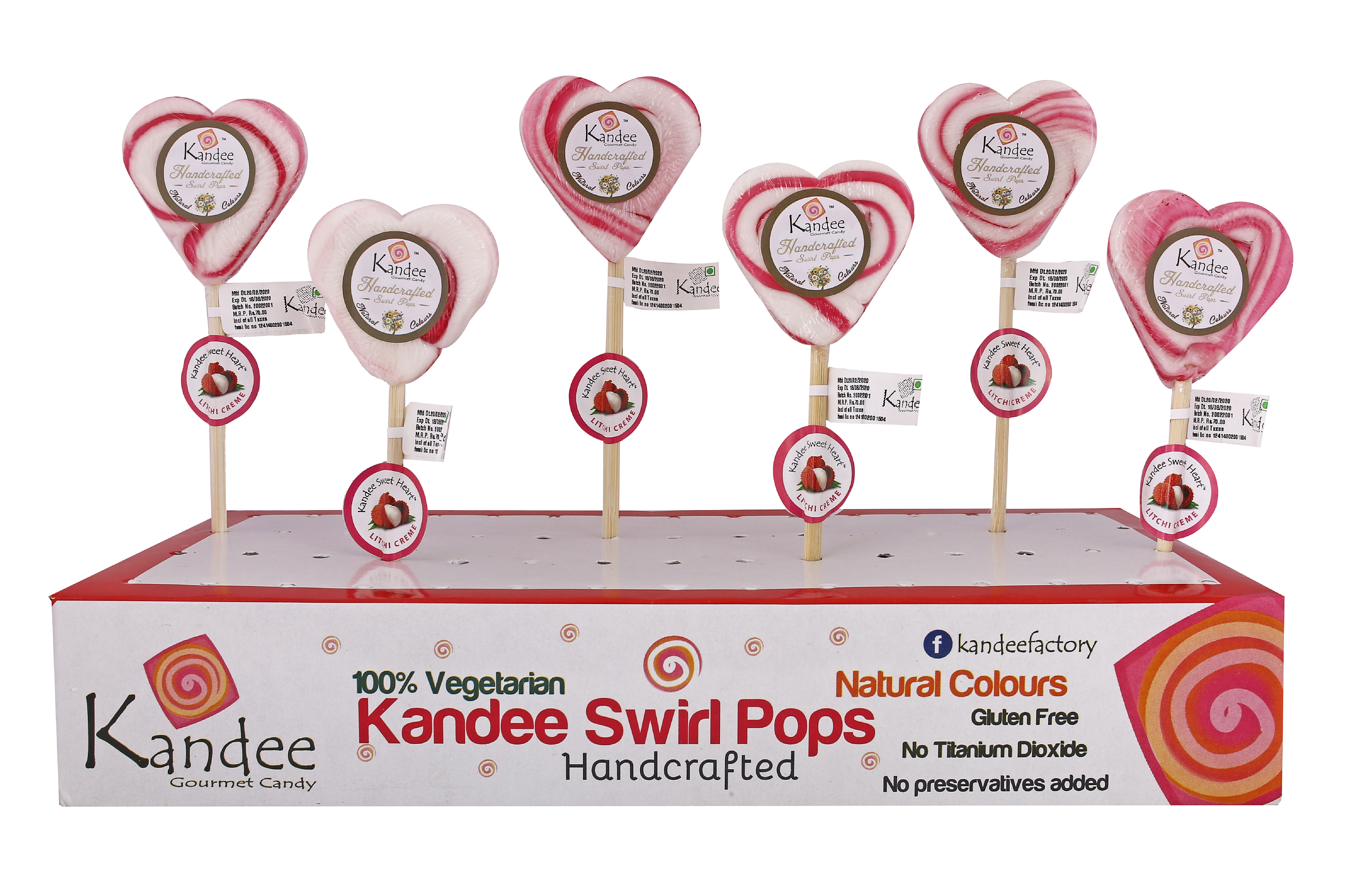 Kandee Sweet Heart - Litchi - Pack of 6