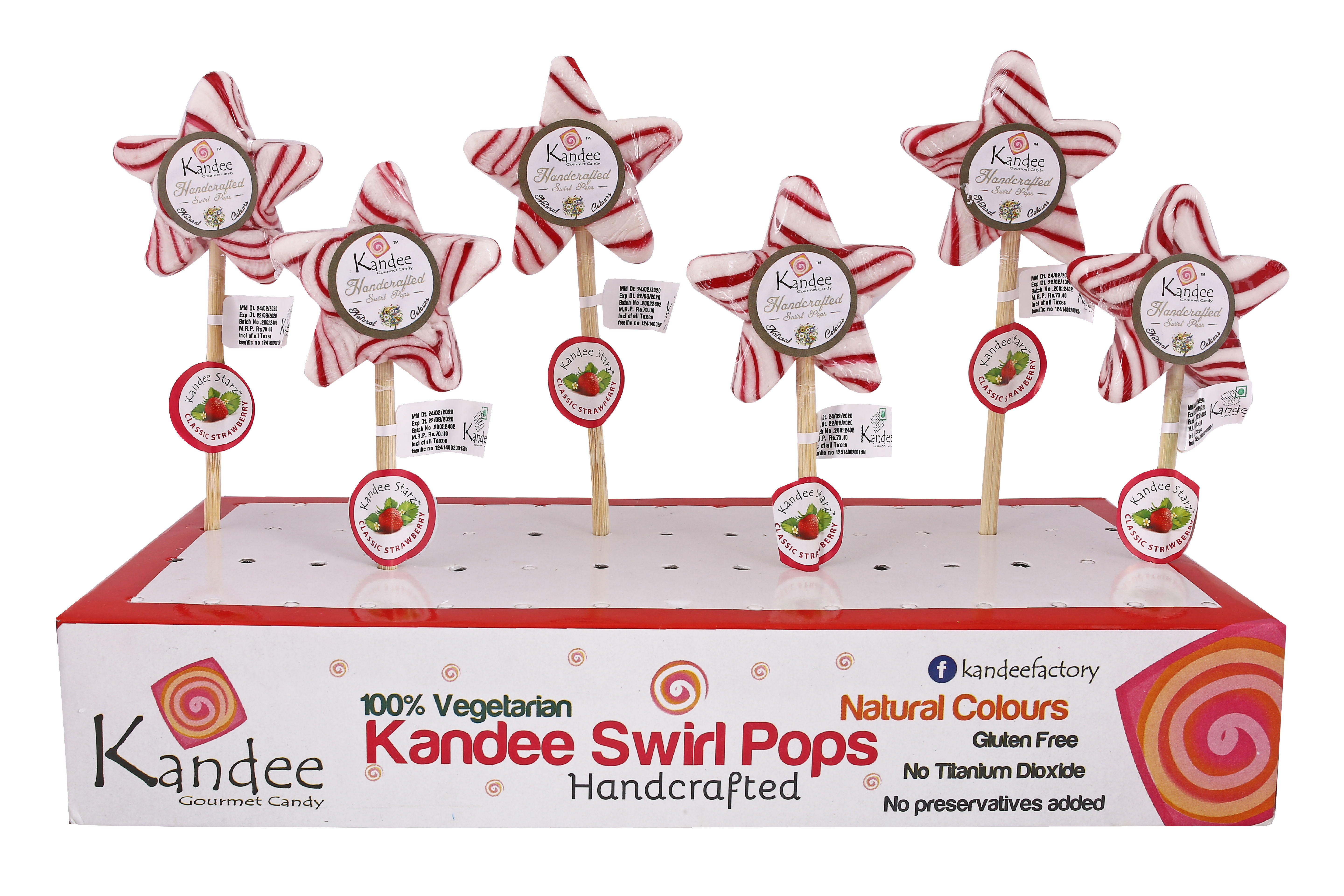 Kandee Starz - Classic Strawberry - Pack of 6