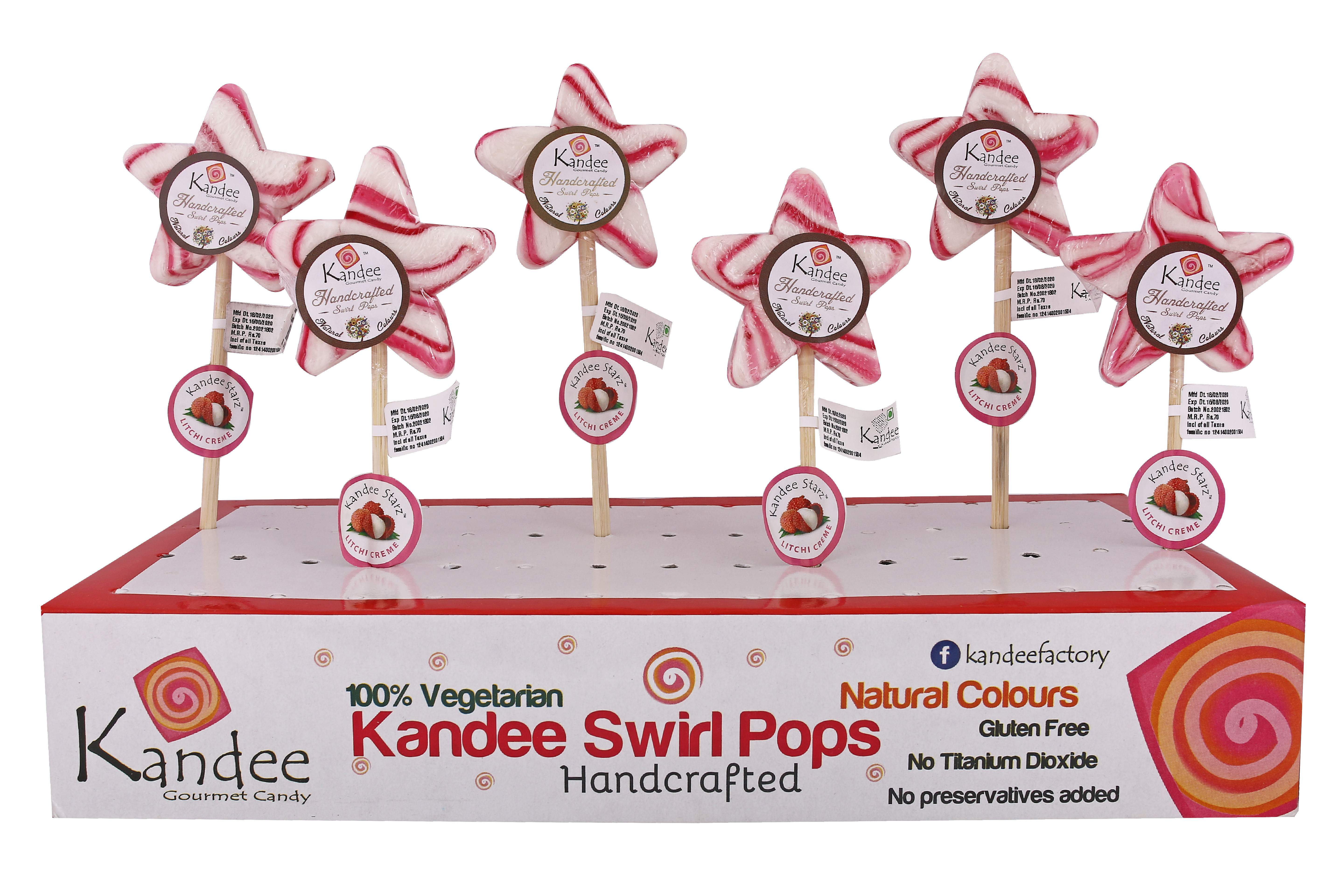 Kandee Starz - Litchi Creme - Pack of 6
