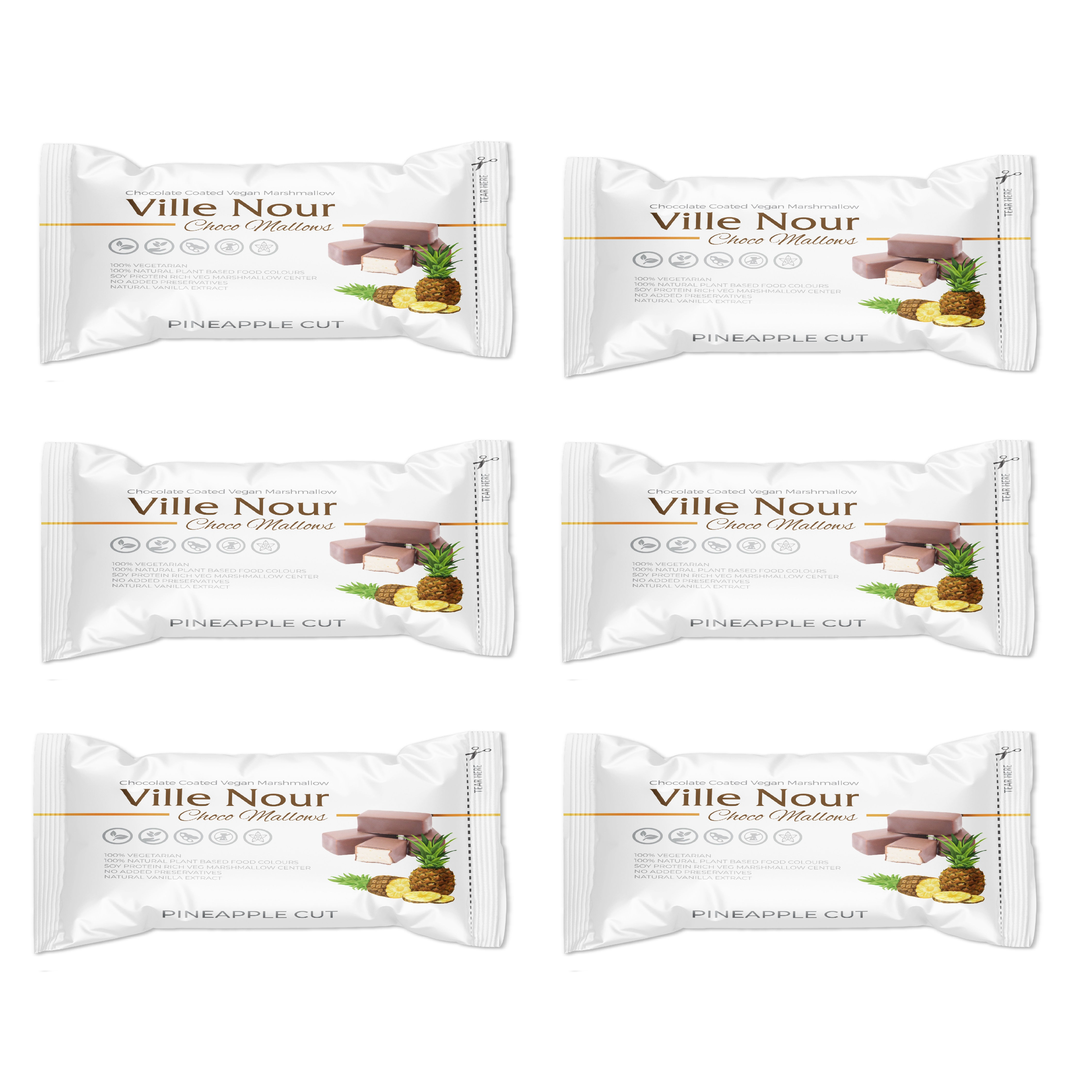 Ville Nour Pinapple Cut  - Pack of 6