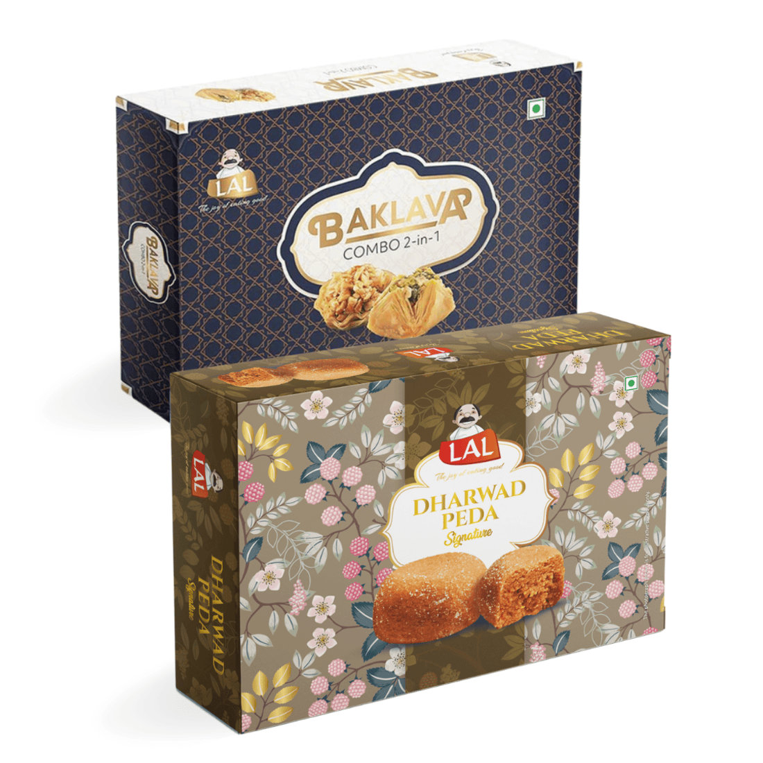 Lal Sweets  Dharwad Peda, 400 gm & Baklava 2-In-1, 500 gm - Combo Pack
