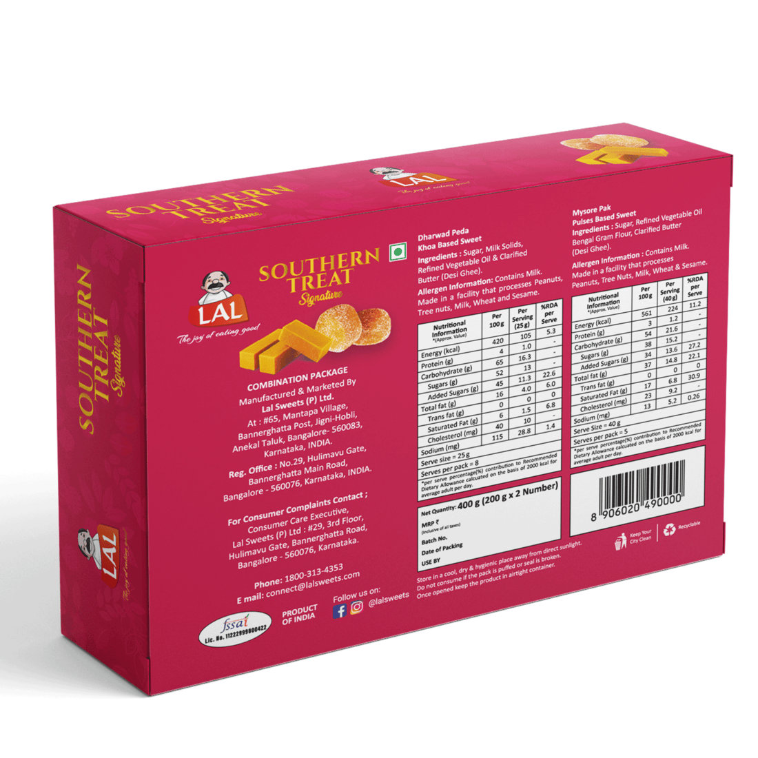 Lal Sweets Southern Treat, 400 gm