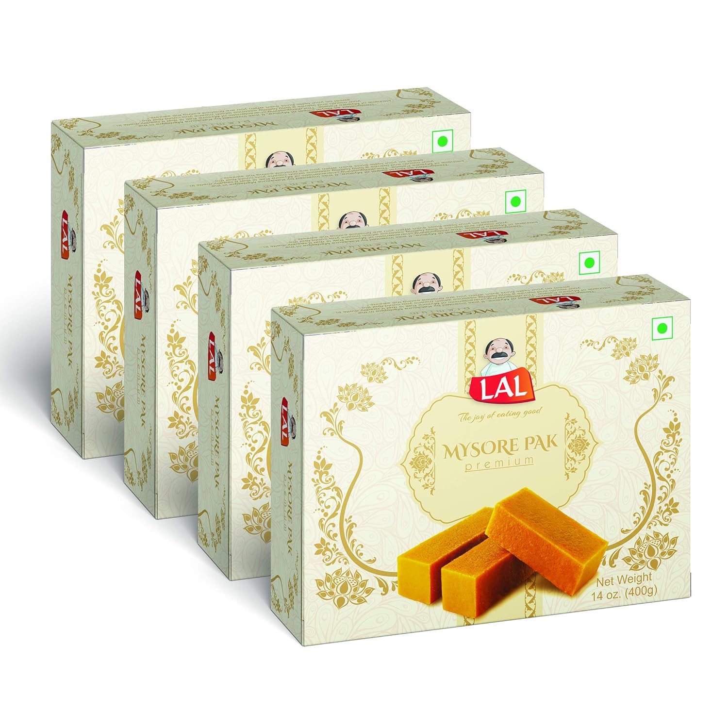 LAL Sweets Mysore Pak, 400 gm - Pack of 4