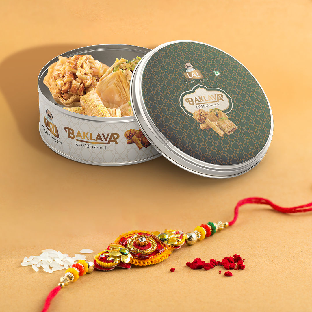 Lal Sweets Baklava Tin 4-In-1, 400 gm