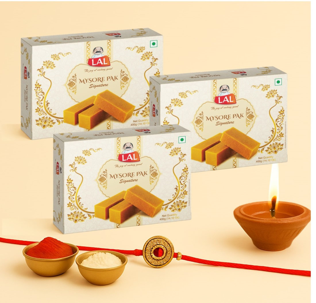Lal Sweets Mysore Pak Signature, 400 gm - Pack of 3