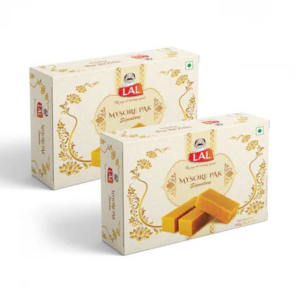 Lal Sweets Mysore Pak Signature, 400 gm - Pack of 2