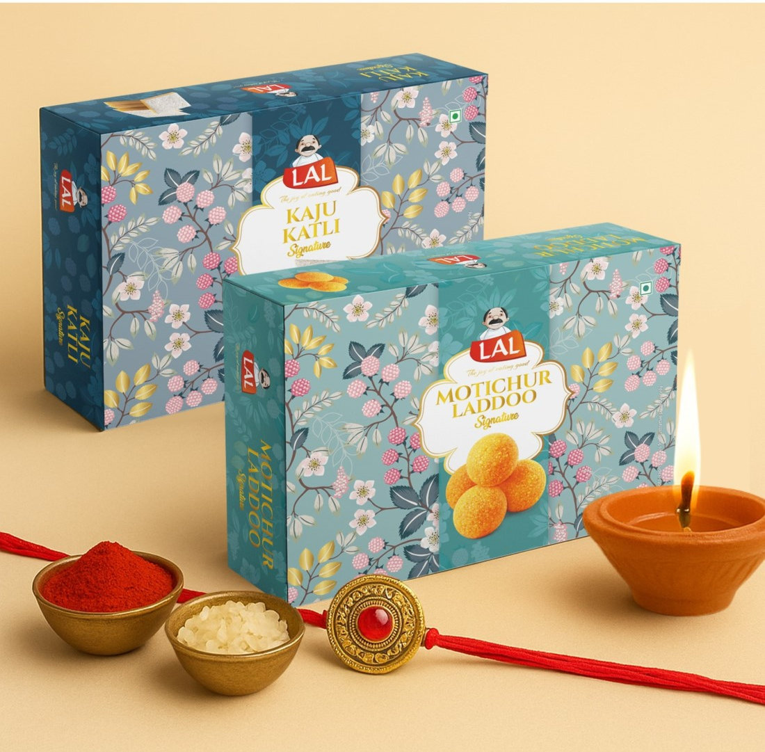 Lal sweets  Kaju Katli & Motichur Laddoo, 400 gm Each - Combo Pack
