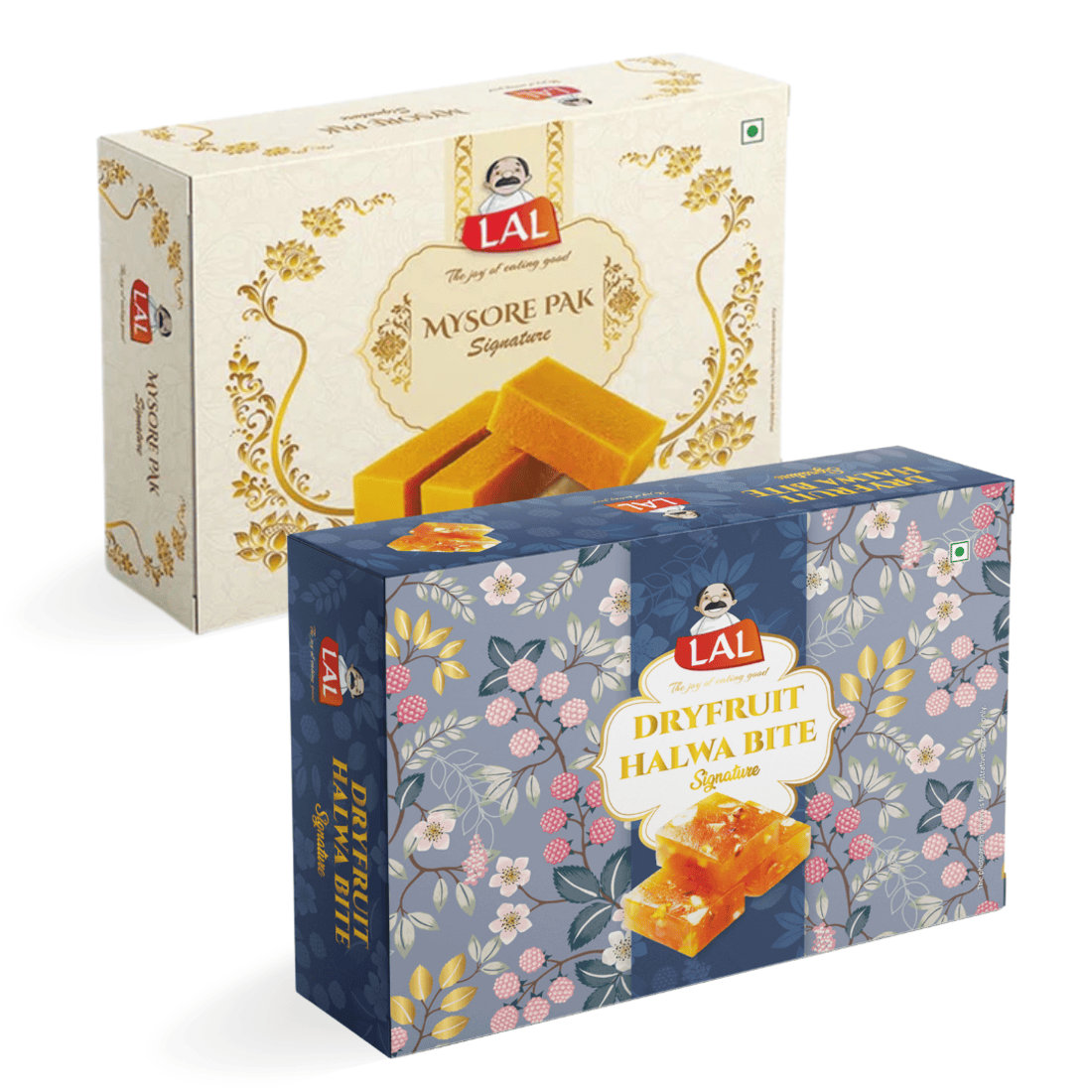 Lal Sweets  Mysore Pak & Dryfruits Halwa Bites 400 gm Each - Combo Pack