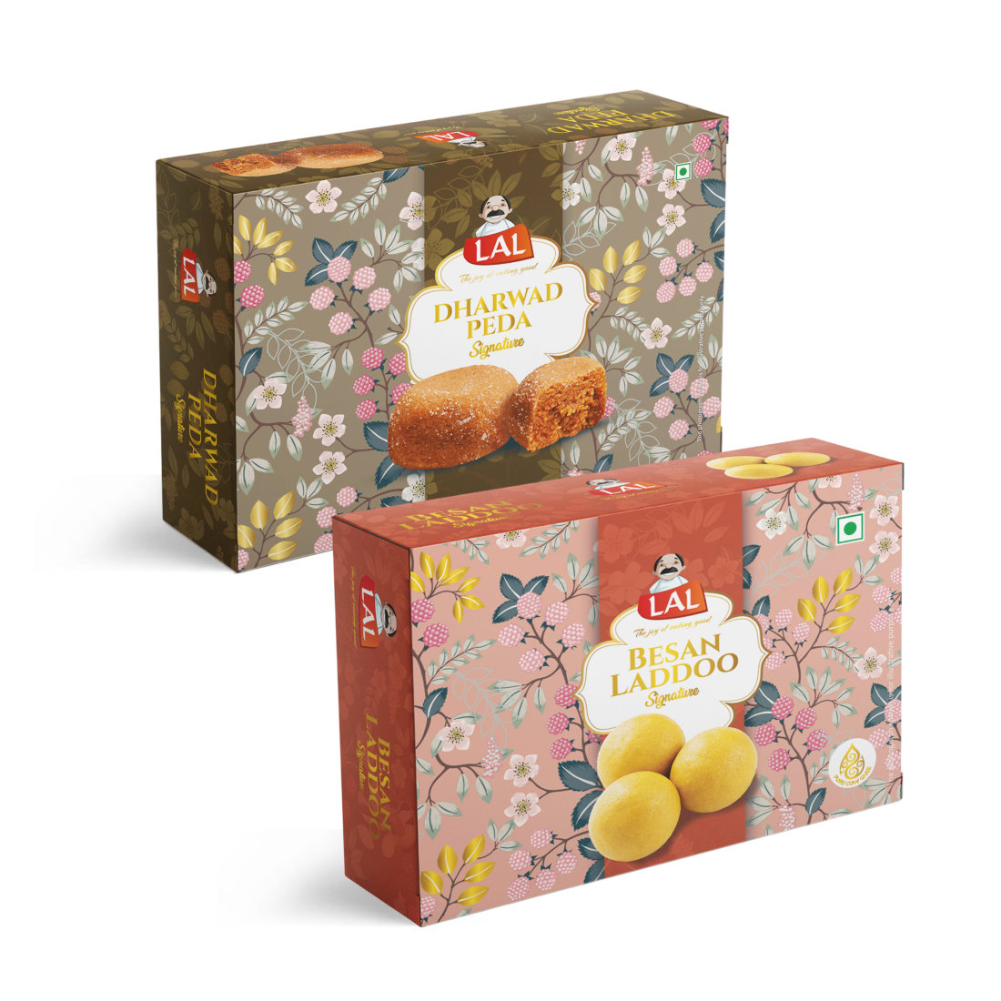 Lal Sweets  Dharwad Peda & Besan Laddoo, 400 gm Each - Combo Pack