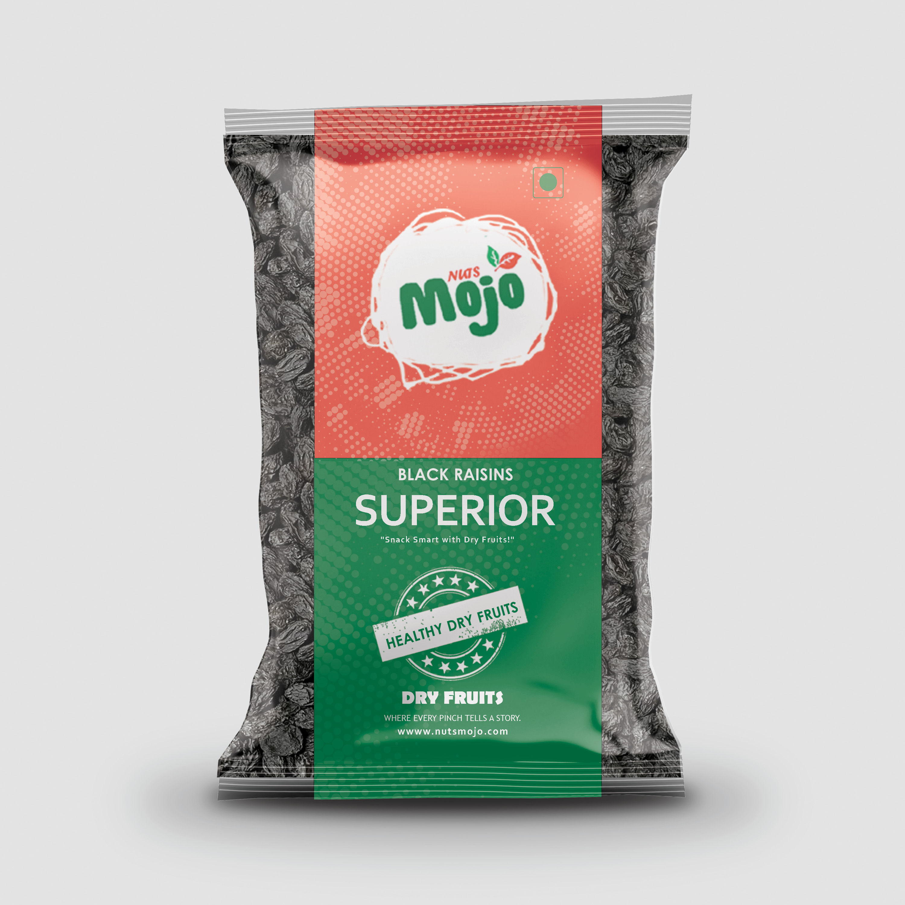 Nutsmojo Black Raisin With Seed, 500 Grams
