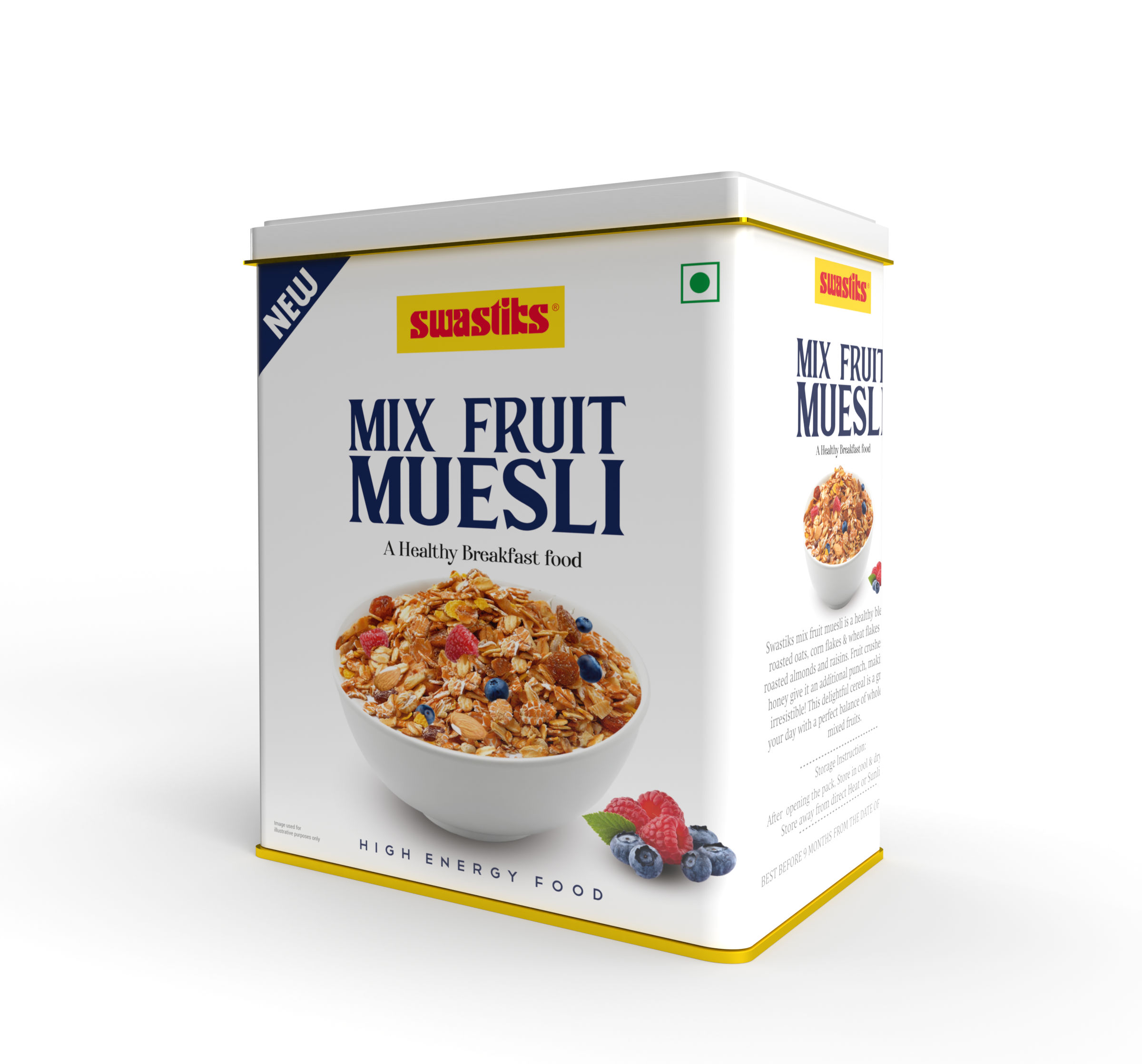 Swastiks Mix Fruit Muesli, 400g, A Healthy Breakfast Food | premium muesli