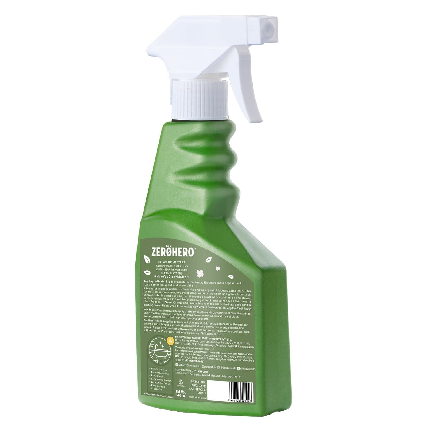 PureCult Bathroom Cleaner Spray, 500 ml
