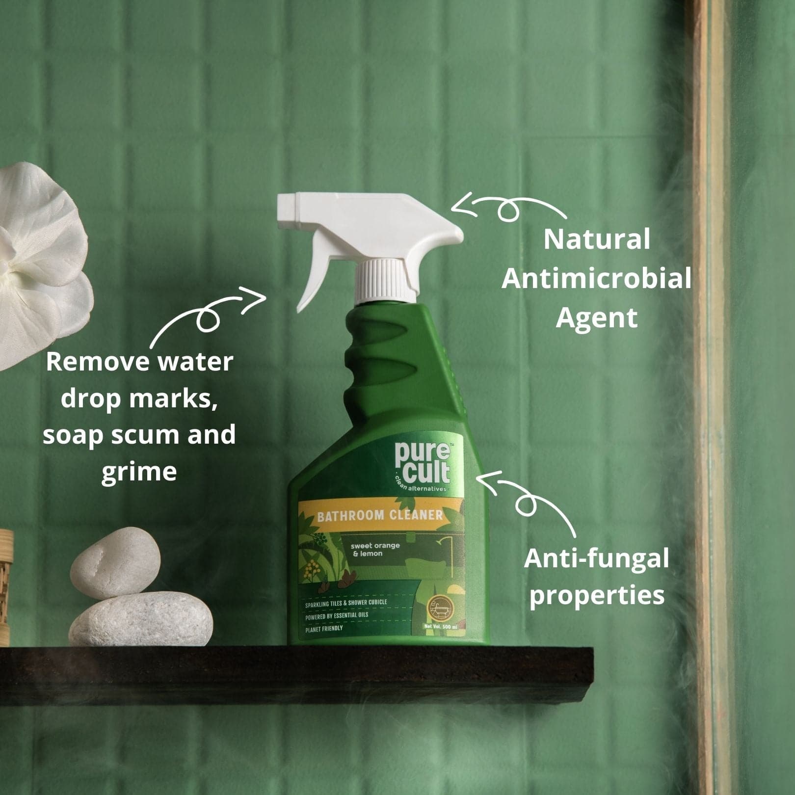 PureCult Bathroom Cleaner Spray, 500 ml