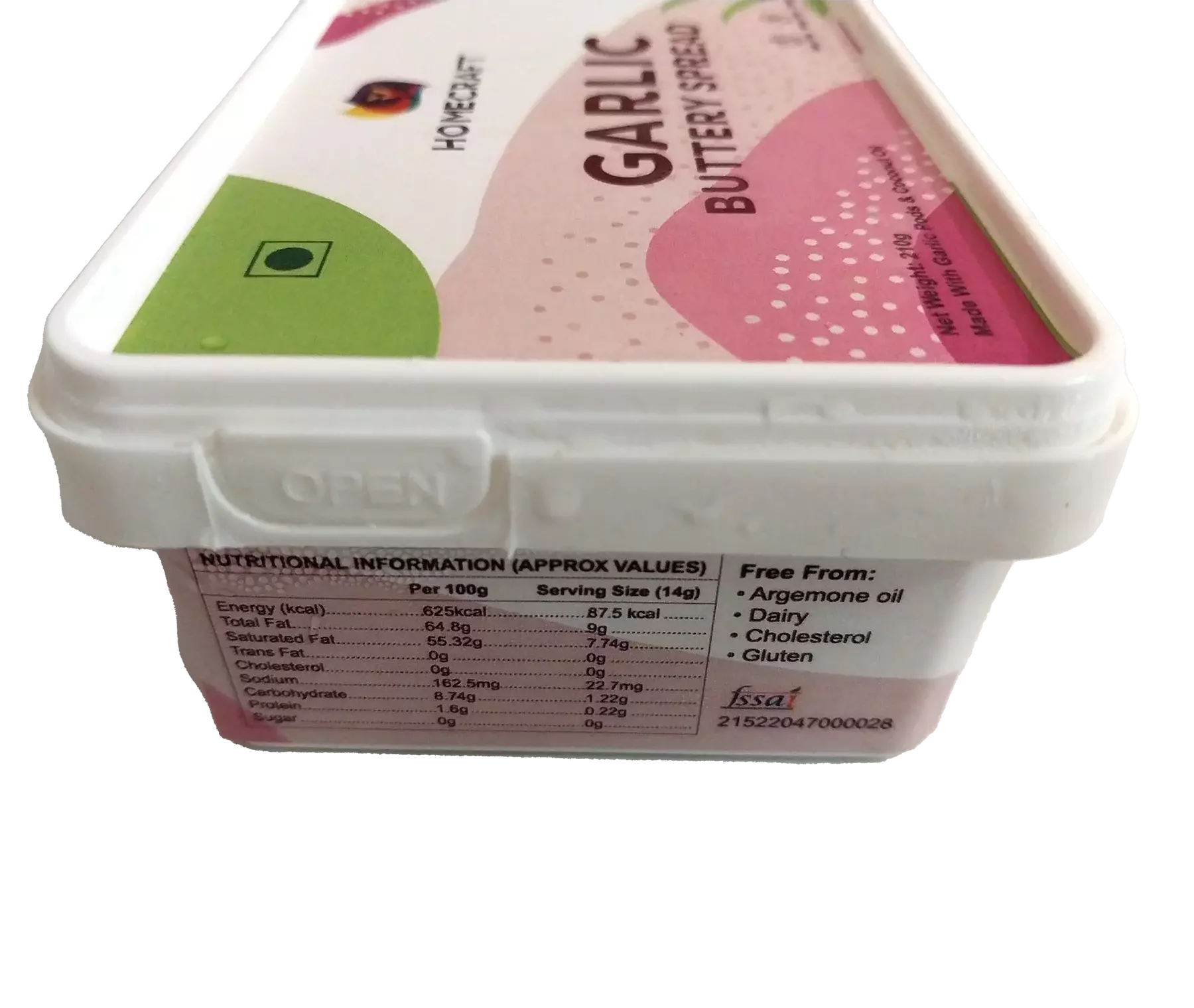 Homecraft Garlic Buttery Spread, 210 gm